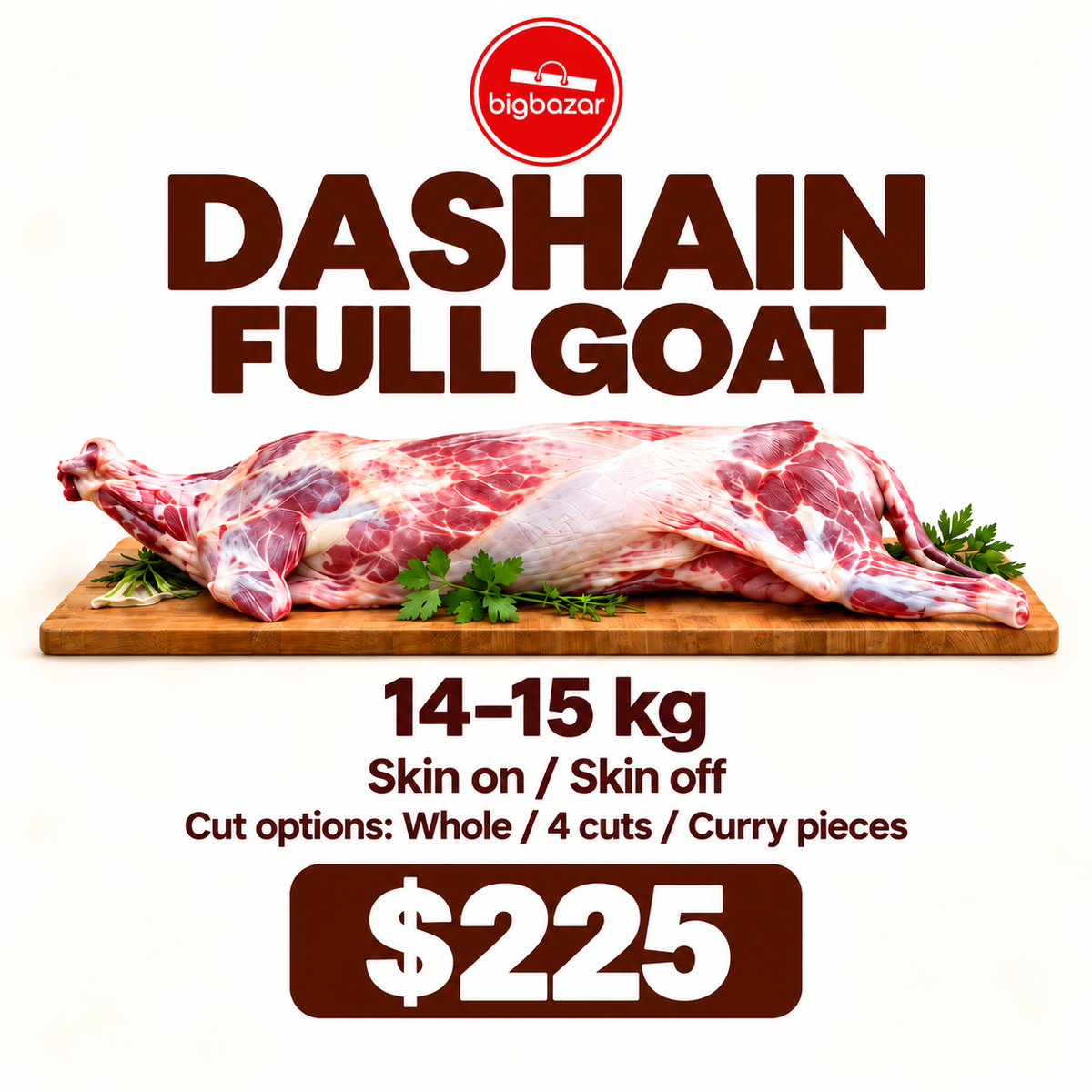 Dashain Full Goat – 14–15 kg