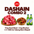 Dashain Combo – 11 kg Goat Meat + 2 kg Bhuttan + 2 × 650 mL Tuborg Beer